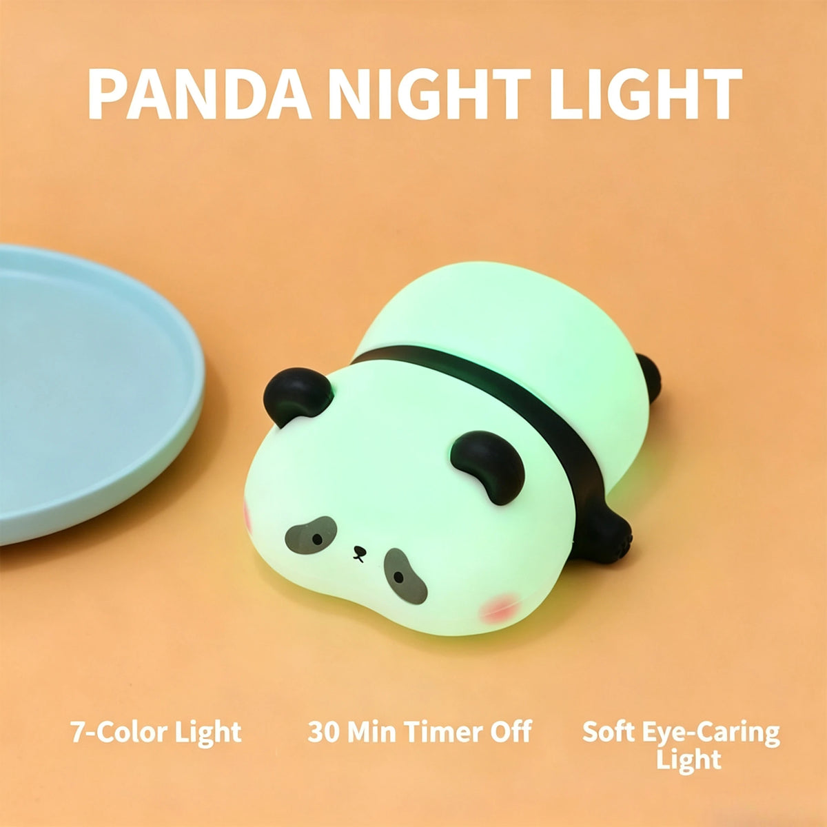Veilleuse Panda Tactile Silicone - Lumière Douce & Colorée