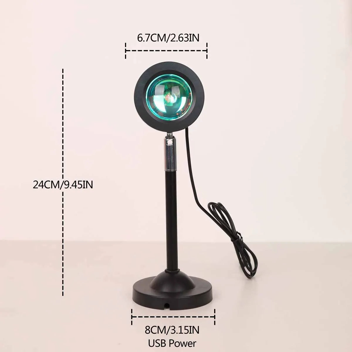 Lampe Coucher de Soleil Rotative 180° - 16 Couleurs