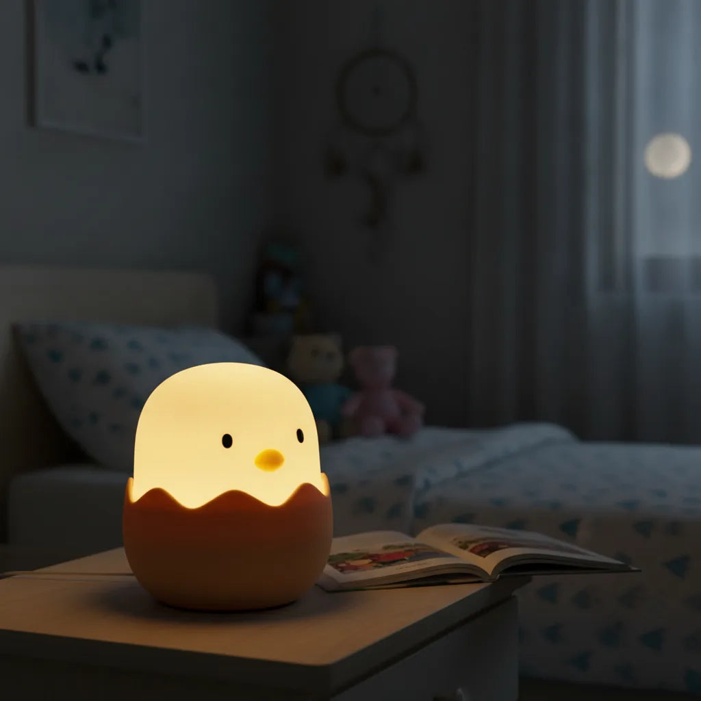 Veilleuse Poule Silicone Douce & Tactile