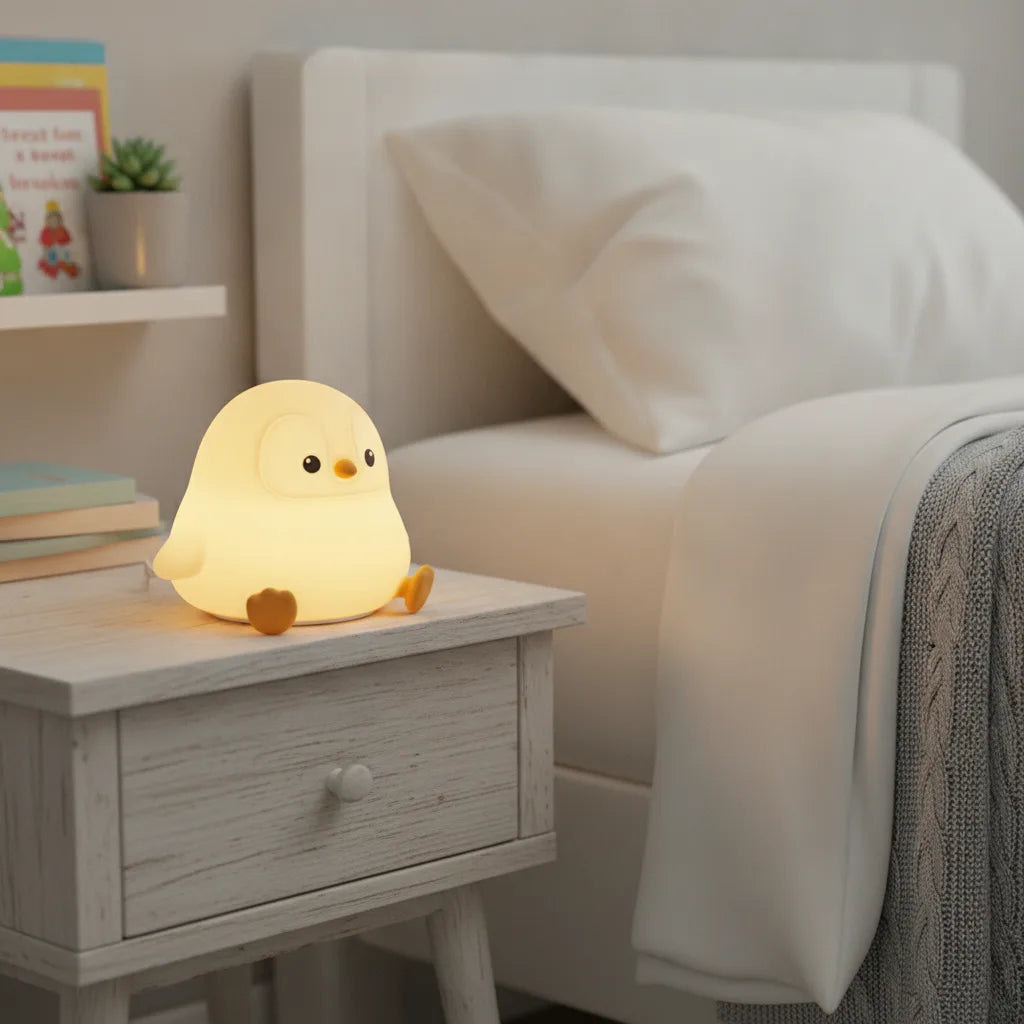 Veilleuse Pingouin Silicone Douce Rechargeable