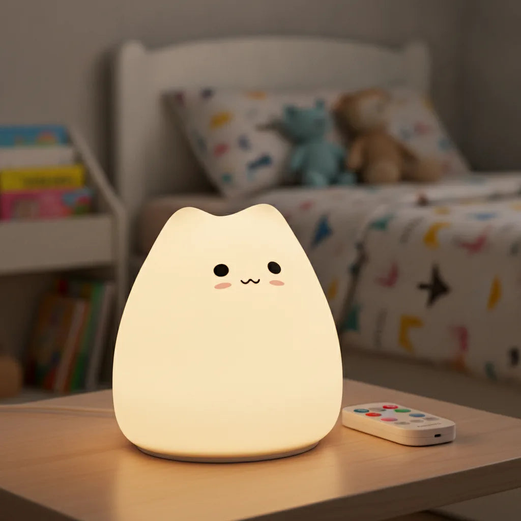 Veilleuse Chat Lumineuse RGB Tactile