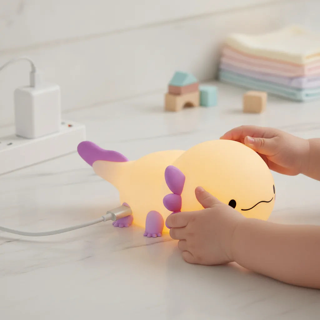 Veilleuse Axolotl Douce & Sécurisée