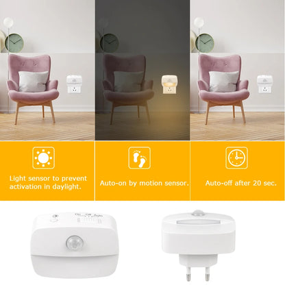 Veilleuse LED Intelligente à Détection de Mouvement
