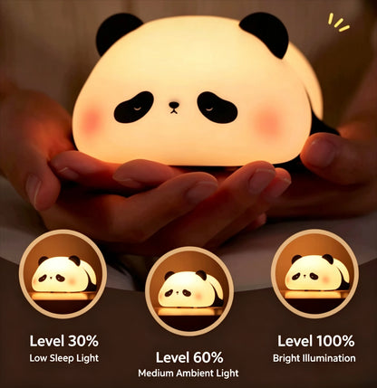 Veilleuse Panda Tactile Silicone - Lumière Douce & Colorée