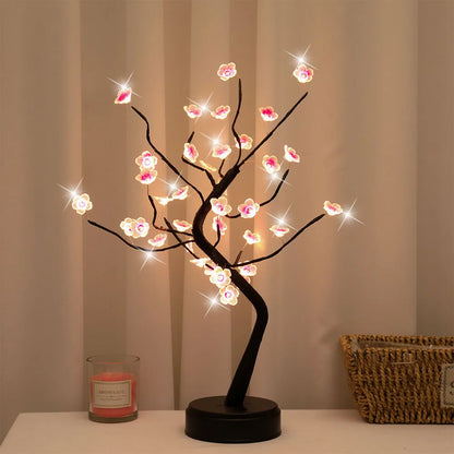 Lampe Arbre Fleurs de Cerisier LED Tactile