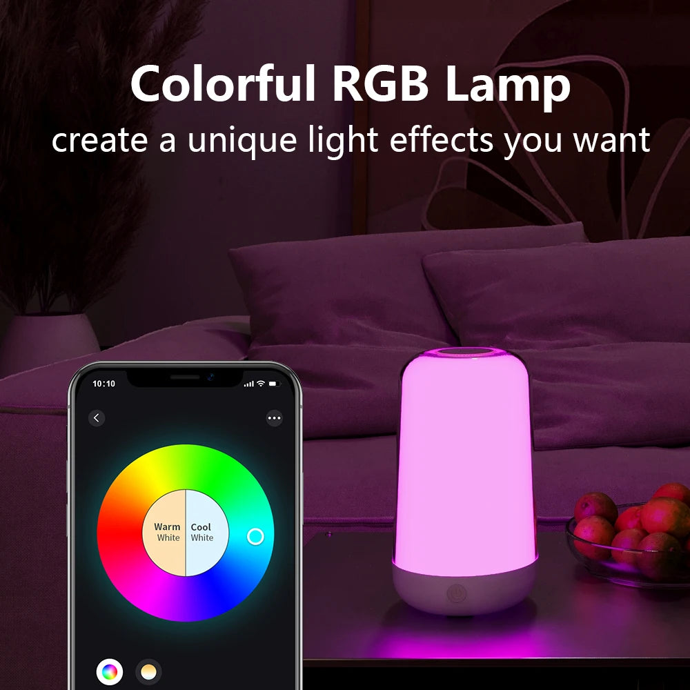 Lampe Chevet Tactile RGB Bluetooth Dimmable