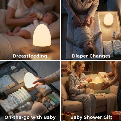 Veilleuse Bébé Œuf Design Tactile Rechargeable