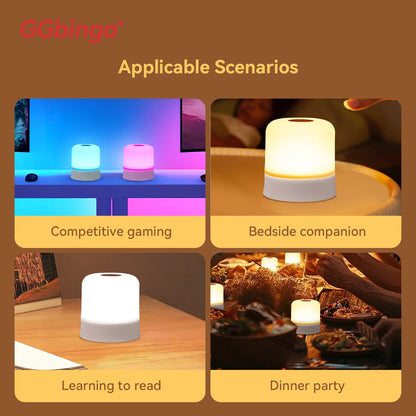 Veilleuse Tactile Rechargeable GGbingo 16 Couleurs RGB