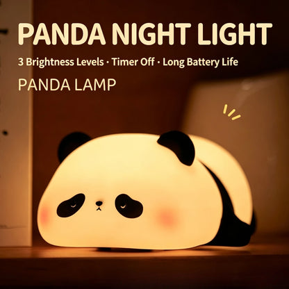 Veilleuse Panda Tactile Silicone - Lumière Douce & Colorée