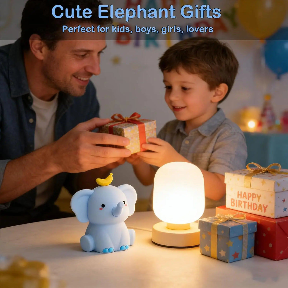 Veilleuse Éléphant Douce Lumière Bébé