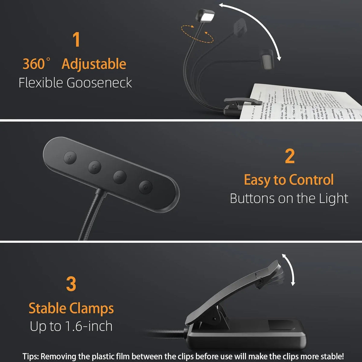 Lampe de Lecture LED Flexible Rechargeable USB