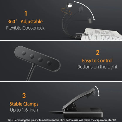 Lampe de Lecture LED Flexible Rechargeable USB