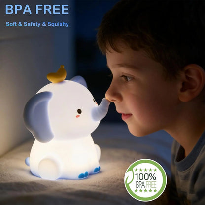 Veilleuse Éléphant Douce Lumière Bébé