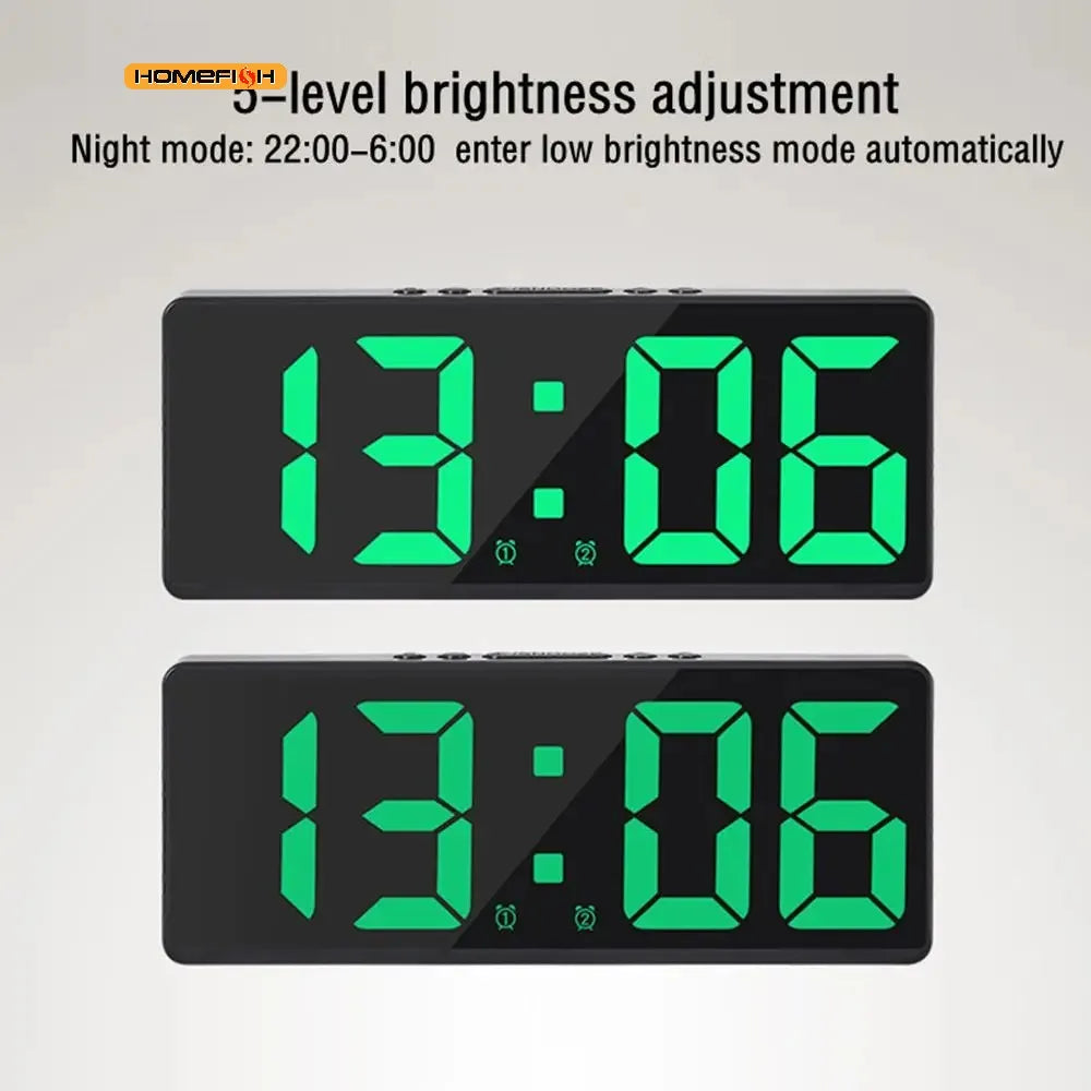 Réveil LED Miroir Veilleuse Connecté