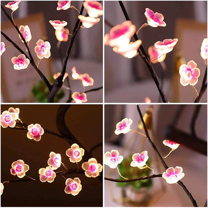 Lampe Arbre Fleurs de Cerisier LED Tactile