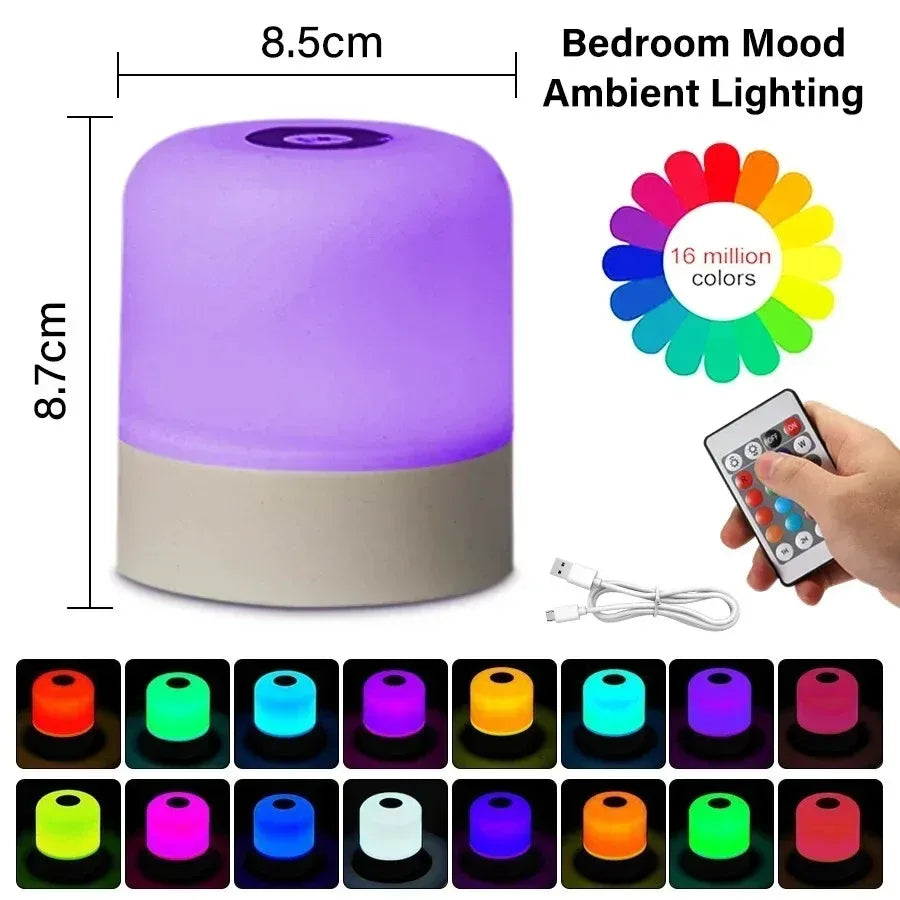 Veilleuse Tactile Rechargeable GGbingo 16 Couleurs RGB