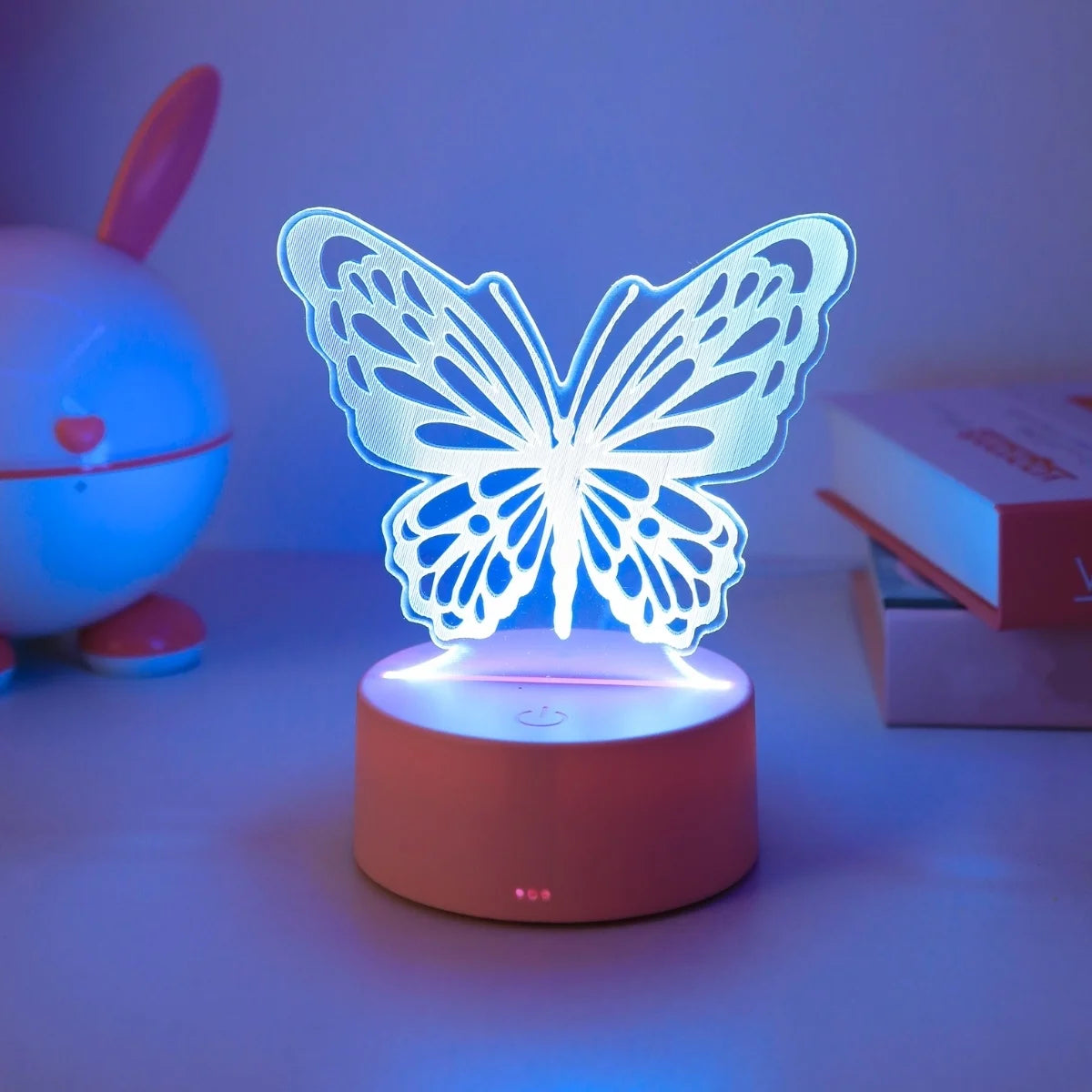 Veilleuse Papillon 3D Lumineuse Tactile
