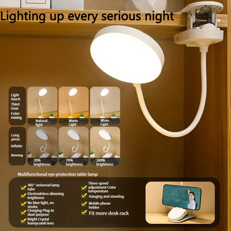Lampe Bureau LED Rechargeable Tactile 3 Couleurs
