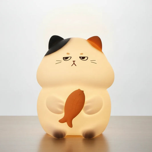 Veilleuse Chat Silicone Douce et Apaisante