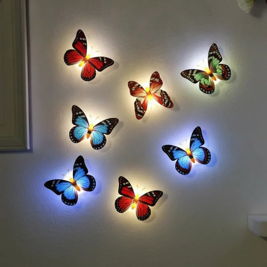 Veilleuses LED Papillon Colorées - Lot de 5