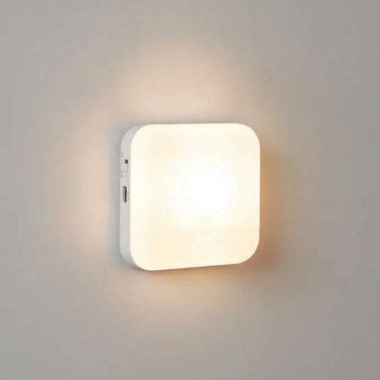 Veilleuse LED Carrée à Détection de Mouvement USB-C