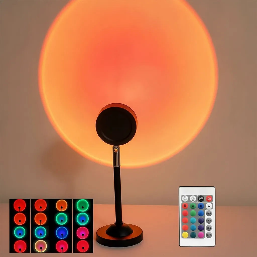 Lampe Coucher de Soleil Rotative 180° - 16 Couleurs
