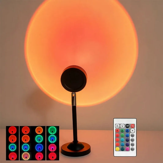 Lampe Coucher de Soleil Rotative 180° - 16 Couleurs