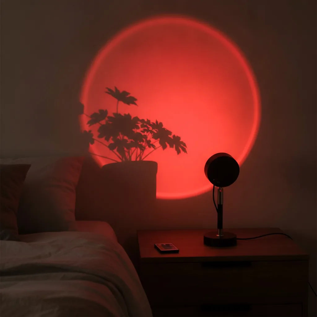Lampe Coucher de Soleil Rotative 180° - 16 Couleurs