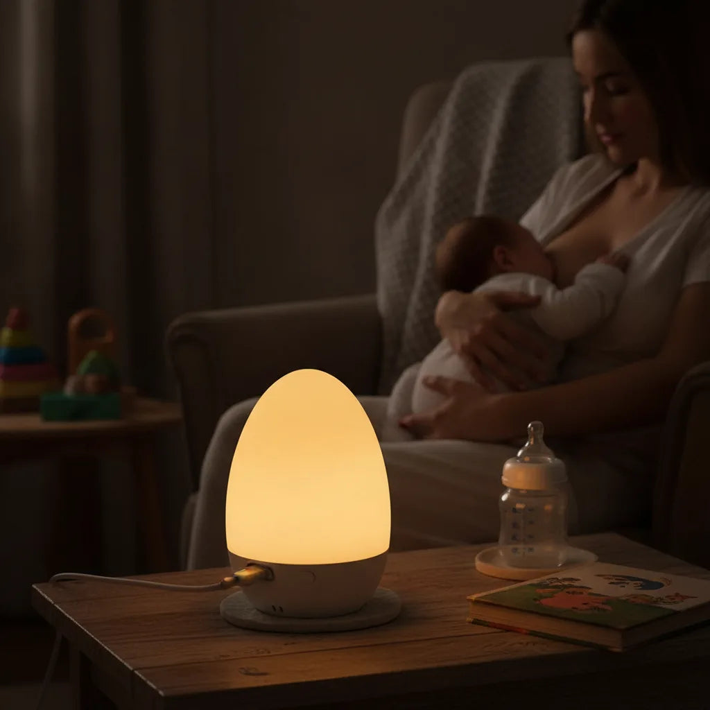 Veilleuse Bébé Œuf Design Tactile Rechargeable