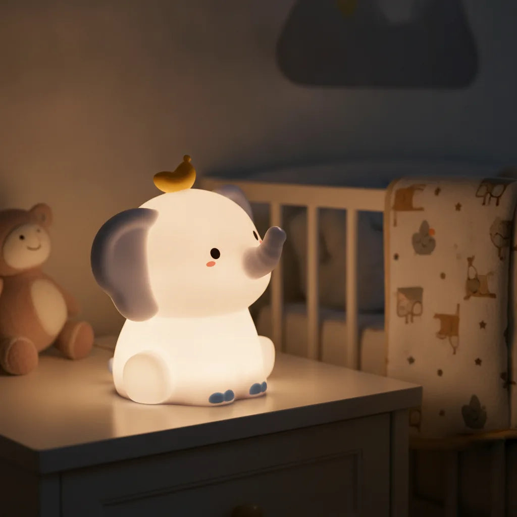 Veilleuse Éléphant Douce Lumière Bébé