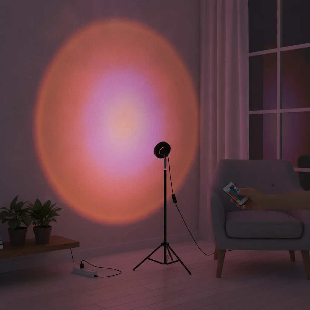 Lampe Coucher de Soleil Rotative 180° - 16 Couleurs
