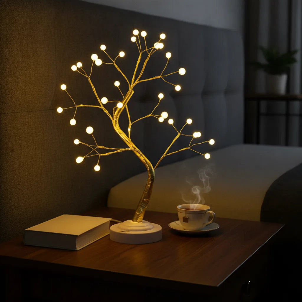 Lampe Arbre Fleurs de Cerisier LED Tactile