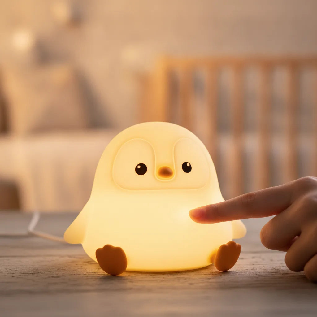 Veilleuse Pingouin Silicone Douce Rechargeable