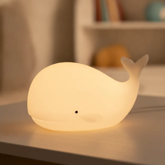 Veilleuse Baleine Silicone Tactile & RGB