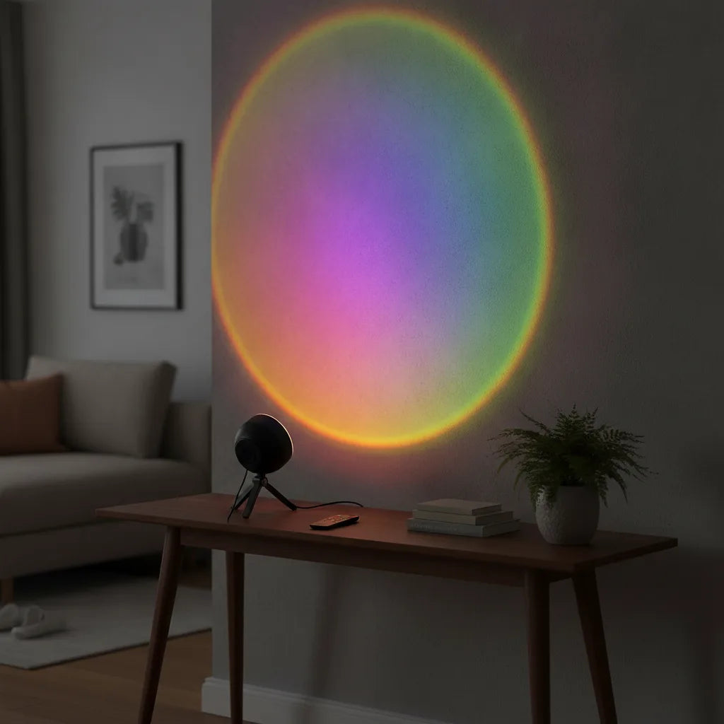 Lampe Coucher de Soleil Rotative 180° - 16 Couleurs