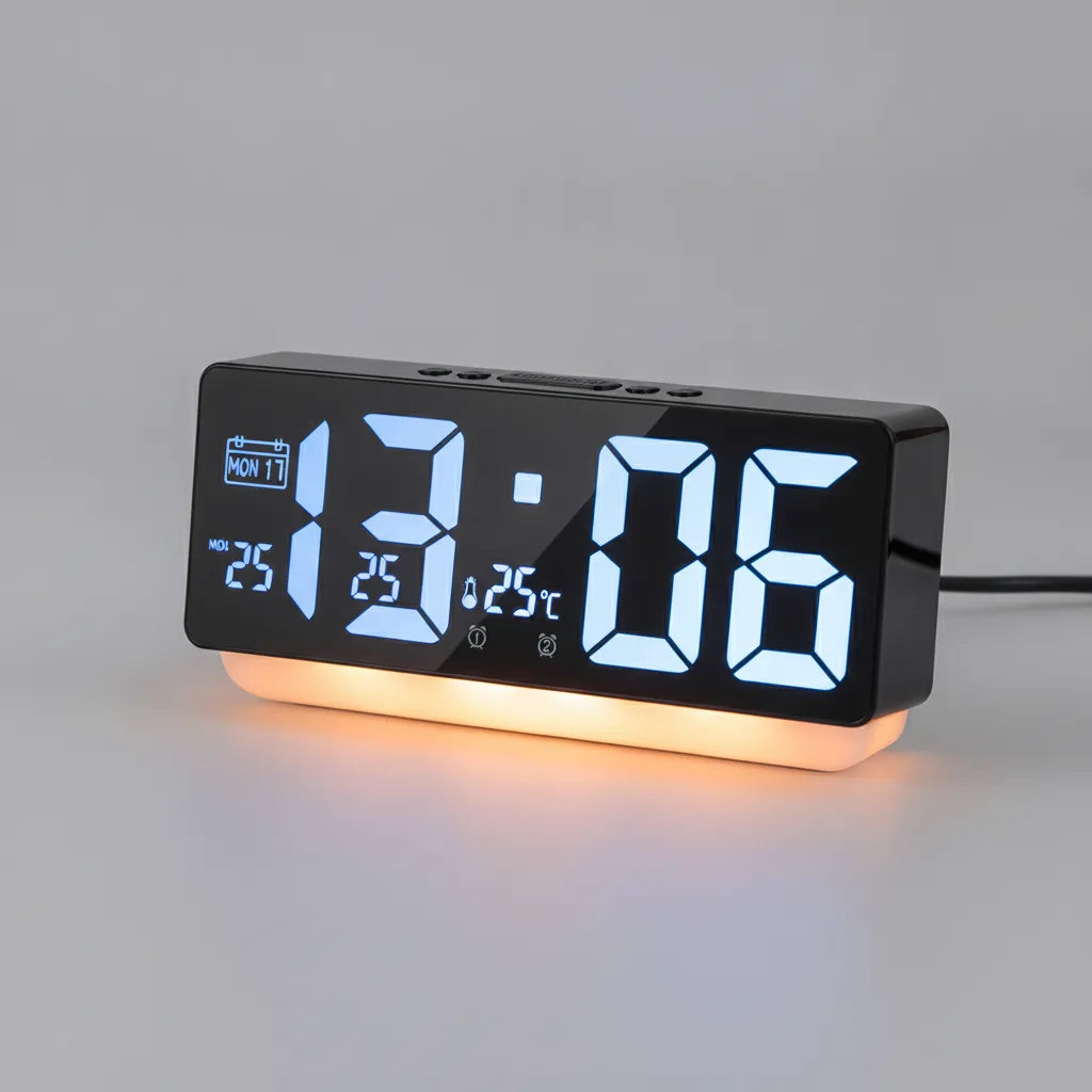 Réveil LED Miroir Veilleuse Connecté